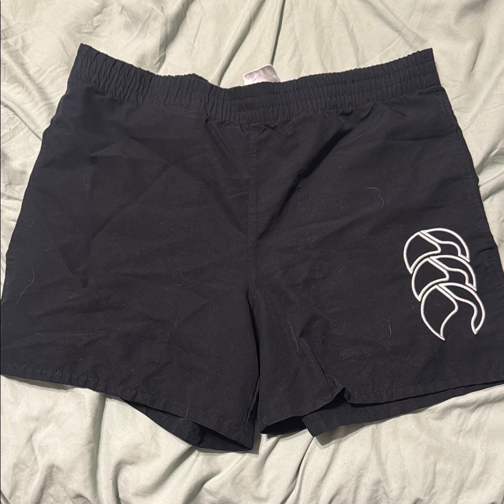 Men's Black Athletic Shorts with Logo